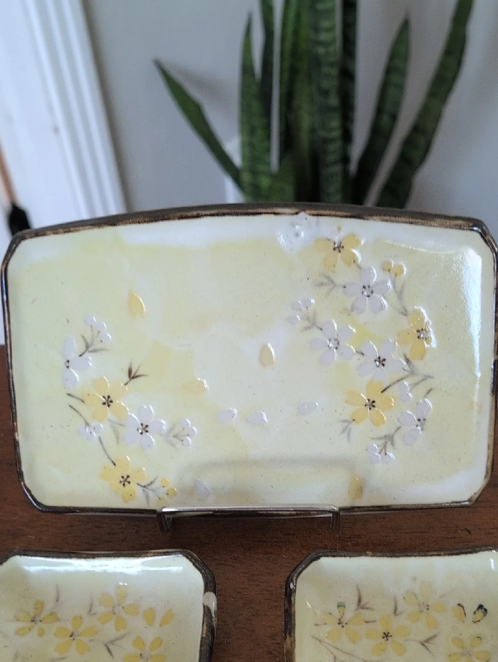 Vintage Small Sushi And Wasabi Plate Ceramic Serving Tray Set - Picture 3 of 10